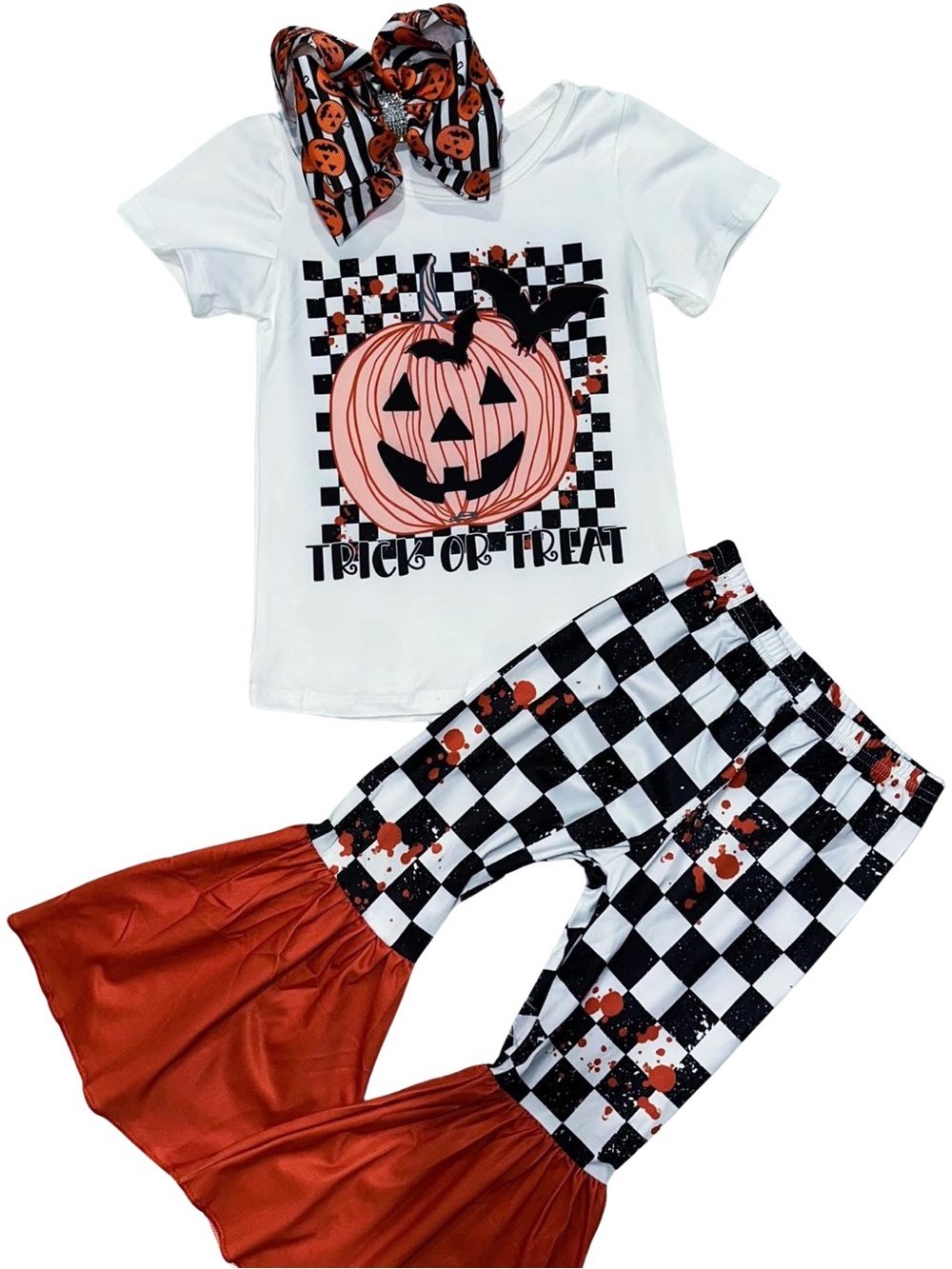 NEW Girl Boutique Halloween Jack O Lantern “Trick or Treat” Bell Set Multiples